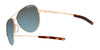 Tifosi Optics SHWAE Sunglasses | Size 55 / Gold/Smoke Tint with Bright Blue Mirror