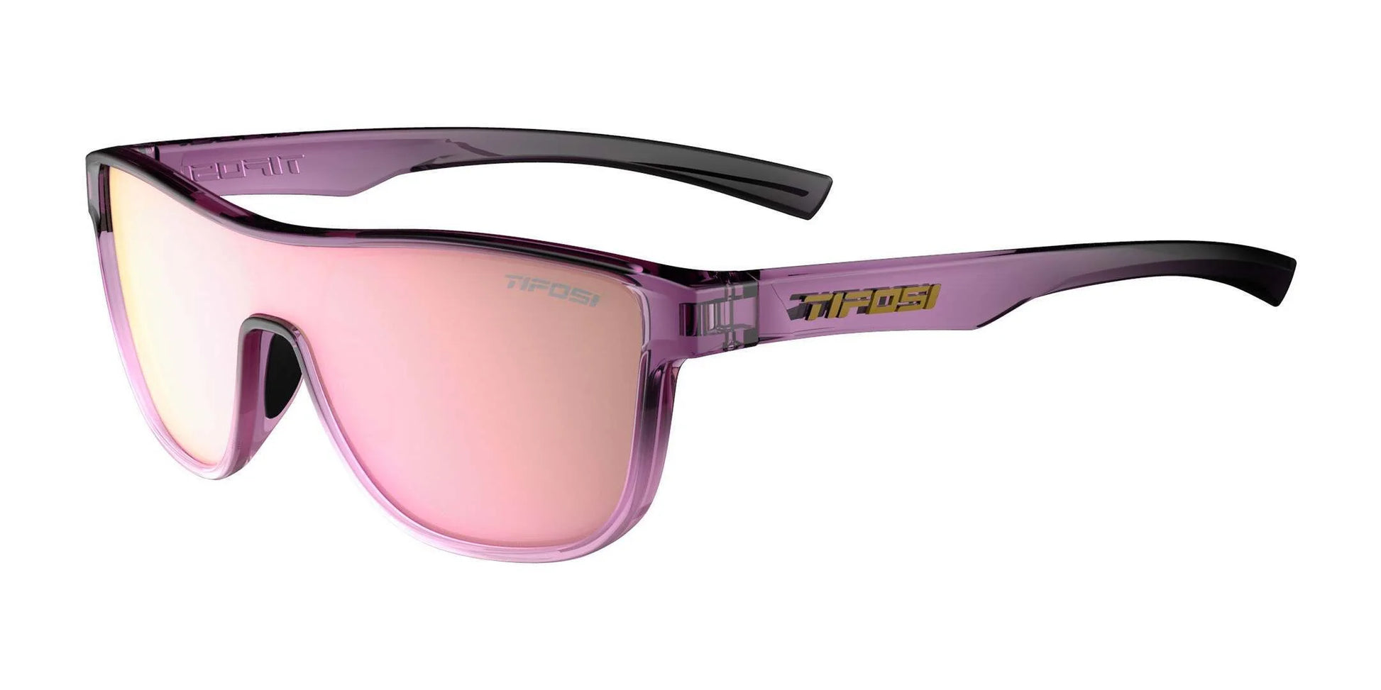 Tifosi Optics SIZZLE Sunglasses Crystal Peach Blush / Smoke Tint with Pink Mirror