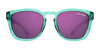 Tifosi Optics SMIRK Sunglasses | Size 49 / Aqua Shimmer/Smoke Tint with Rose Pink Mirror