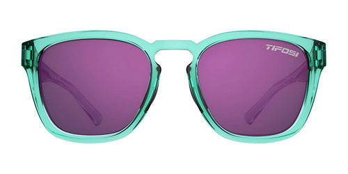 Tifosi Optics SMIRK Sunglasses / Size 49 / Aqua Shimmer/Smoke Tint with Rose Pink Mirror