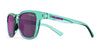 Tifosi Optics SMIRK Sunglasses | Size 49 / Aqua Shimmer/Smoke Tint with Rose Pink Mirror