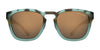 Tifosi Optics SMIRK Sunglasses | Size 49 / Aqua Shimmer/Smoke Tint with Rose Pink Mirror