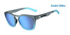 Tifosi Optics SMIRK Sunglasses | Size 49 / Steel Blue/Smoke Tint with Sky Blue Mirror