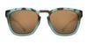 Tifosi Optics SMIRK Sunglasses | Size 49 / Aqua Shimmer/Smoke Tint with Rose Pink Mirror