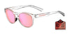 Tifosi Optics SVAGO Sunglasses | Size 52 / Crystal/Smoke Tint with Pink Mirror