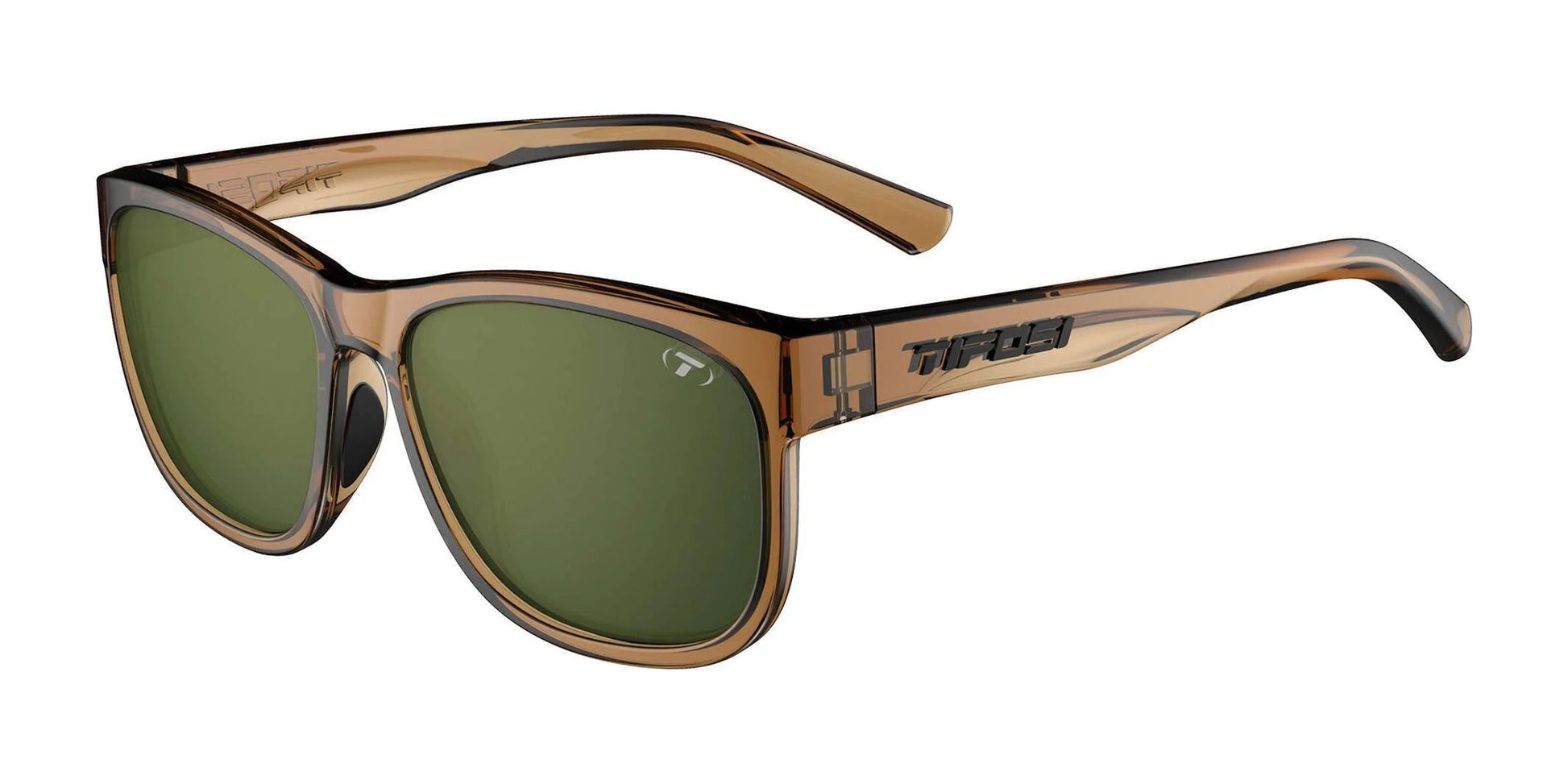 Tifosi Optics SWANK XL Sunglasses Honey / Smoke Green Tint