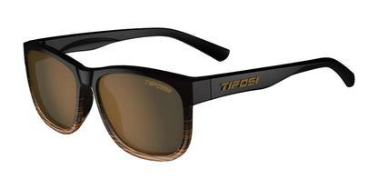 Tifosi Optics SWANK XL Sunglasses Brown Fade / Polarized Brown Tint