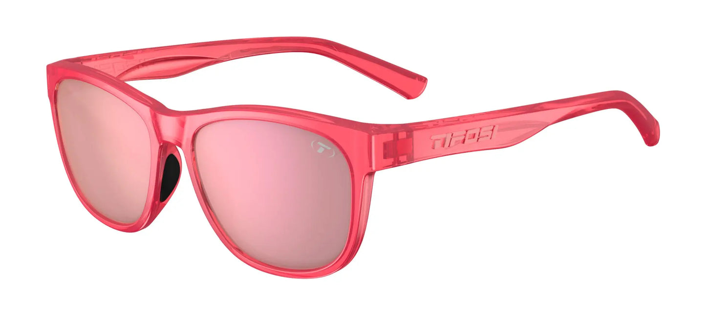 Tifosi Optics SWANK Sunglasses Radiant Rose / Smoke Tint with Pink Mirror