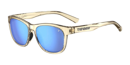 Tifosi Optics SWANK Sunglasses Golden Ray / Smoke Tint with Sky Blue Mirror