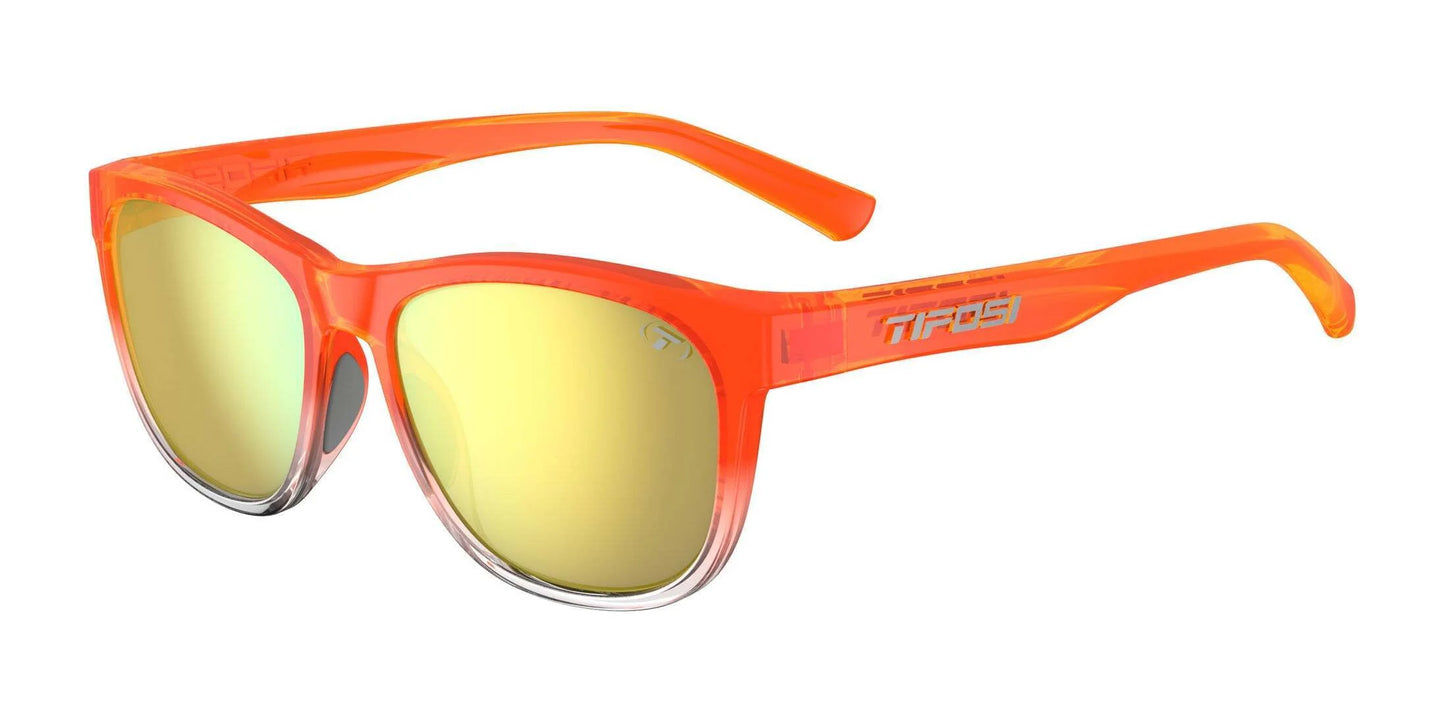 Tifosi Optics SWANK Sunglasses Orange Rush / Smoke Tint with Yellow Mirror