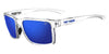 Tifosi Optics SYLO Sunglasses / Crystal Clear/Smoke Tint with Cobalt Blue Mirror