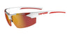 Tifosi Optics TRACK Sunglasses | Size 70 / White/Red/Smoke Tint with Red Mirror