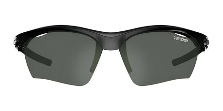 Tifosi Optics VERO Sunglasses are ideal for multi-sport activities with sleek black frames and dark lenses for optimal performance. Designed for smaller faces, they offer a stylish front view.