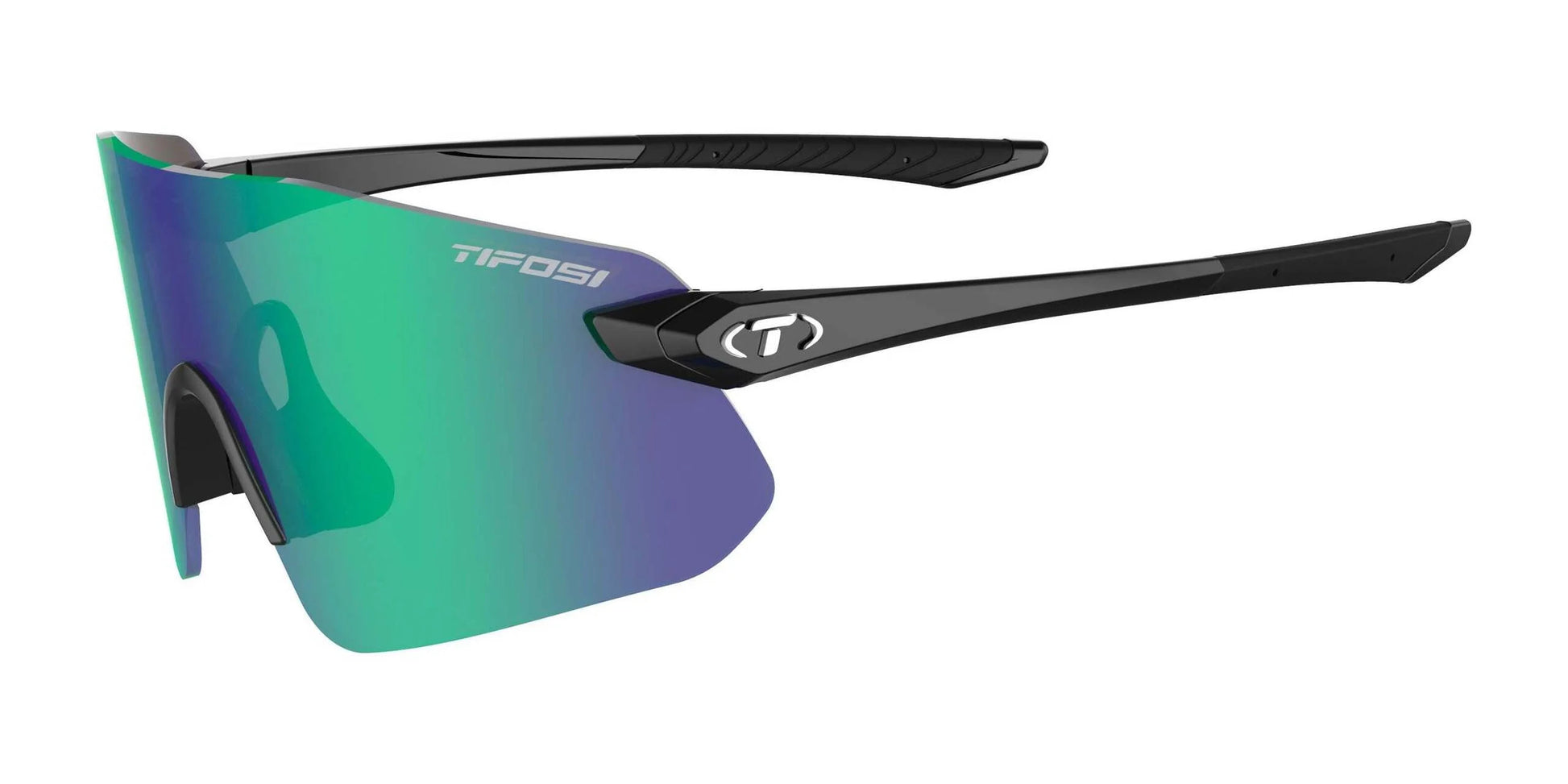 Tifosi Optics VOGEL SL Sunglasses Gloss Black - Smoke Tint with Green Mirror