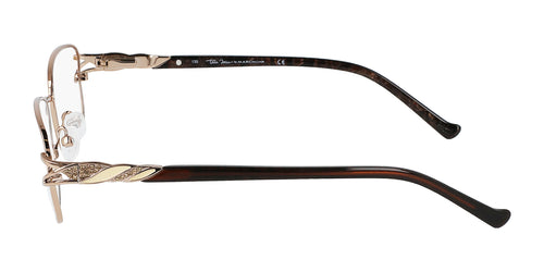 Marchon NYC TRES JOLIE 195 Eyeglasses / Light Brown / Size 49