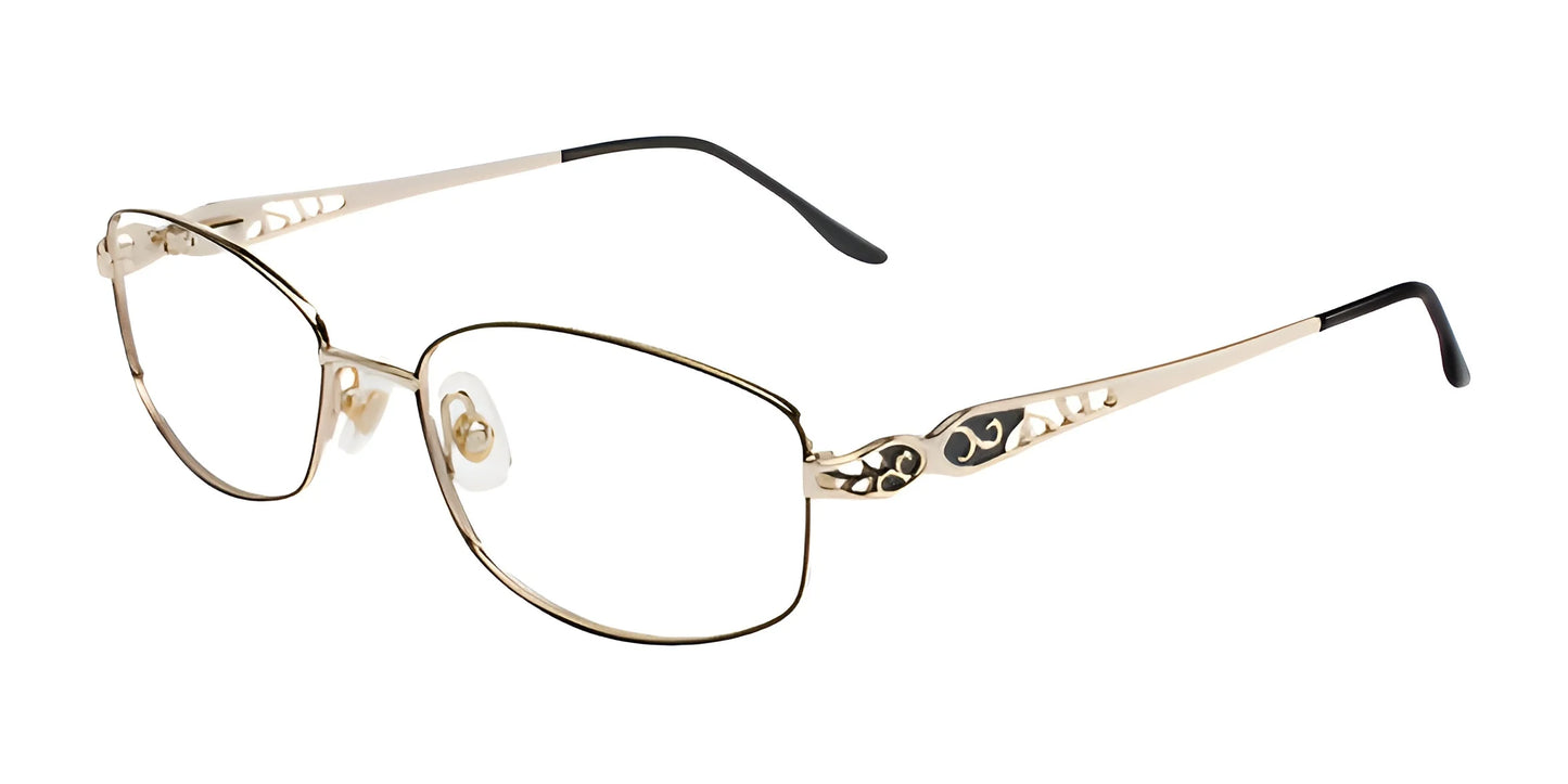 Marchon NYC TRES JOLIE 135 Eyeglasses Black Golden