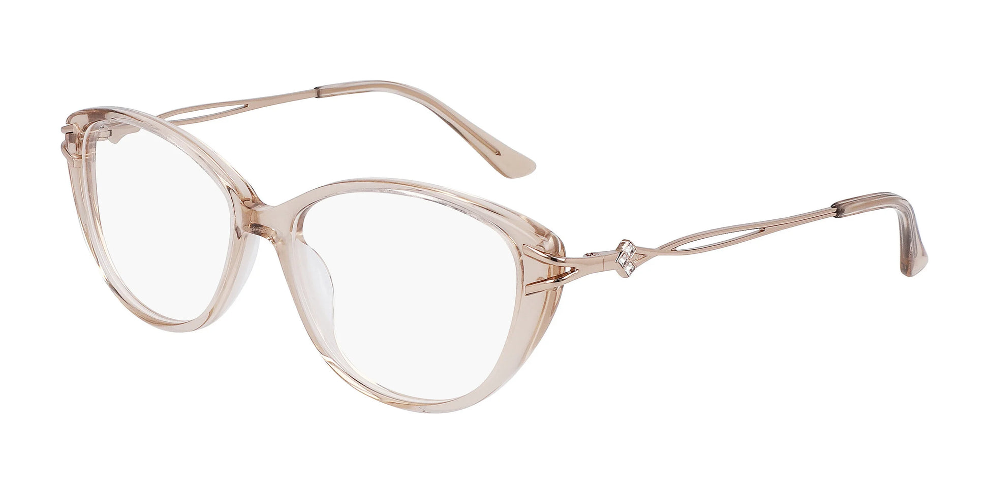 Marchon NYC TRES JOLIE 205 Eyeglasses Taupe Crystal