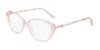 Marchon NYC TRES JOLIE 205 Eyeglasses / Pink Crystal / Size 54