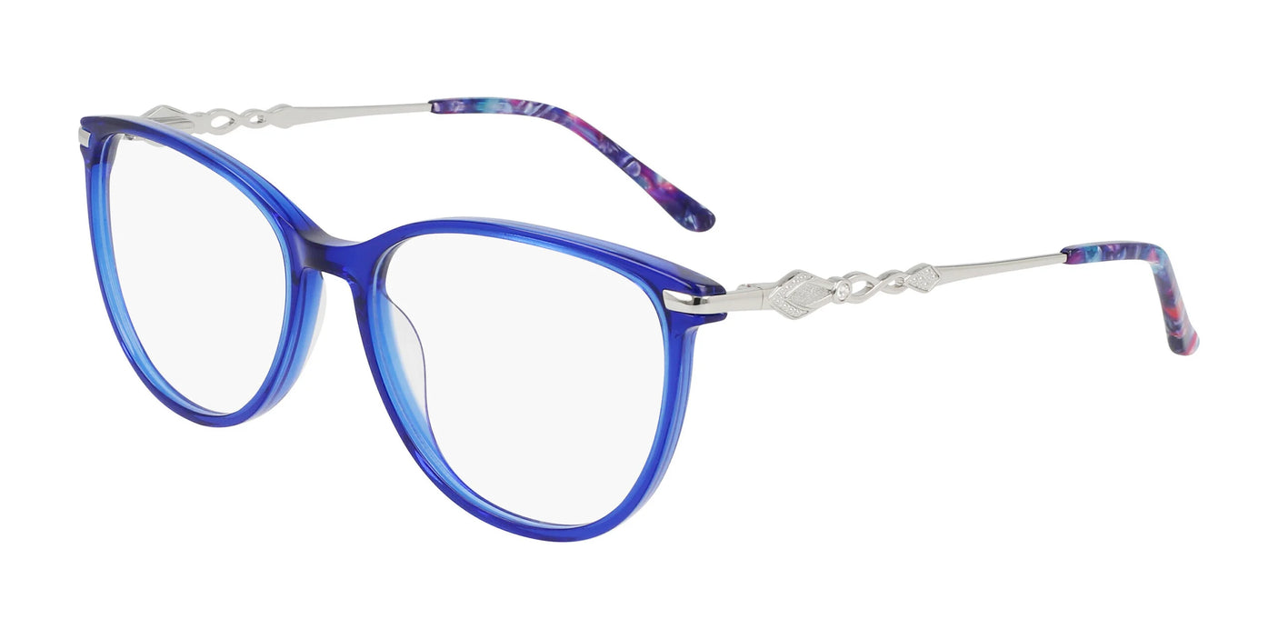 Marchon NYC TRES JOLIE 205 Eyeglasses Blue Crystal