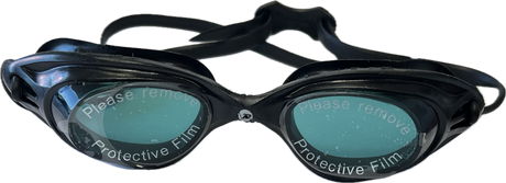 Experience the ultimate fit with Barracuda Ultimate Swimming Goggles, presenting a sleek black frame and wide-angle lenses. Ensure clear vision by removing the protective film on the lenses before use.