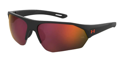 Under Armour 0001 Sunglasses Matte Black Orange / Red Multilayer Oleophobic