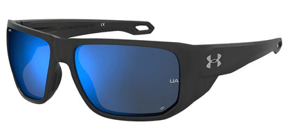 Under Armour ATTACK 2 Sunglasses Black / Grey Blue Mirror Silver Polarized O