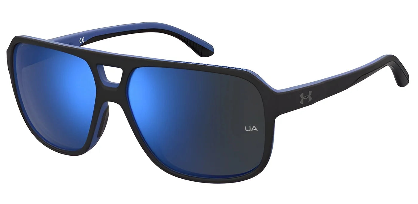 Under Armour CRUISE Sunglasses Matte Blackblue / Blu Sky Mirror