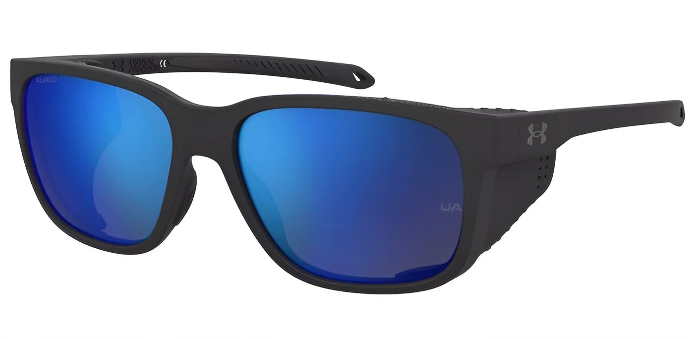 Under Armour GLACIAL Sunglasses Mttblack / Grey Blue Mirror Silver Polarized O