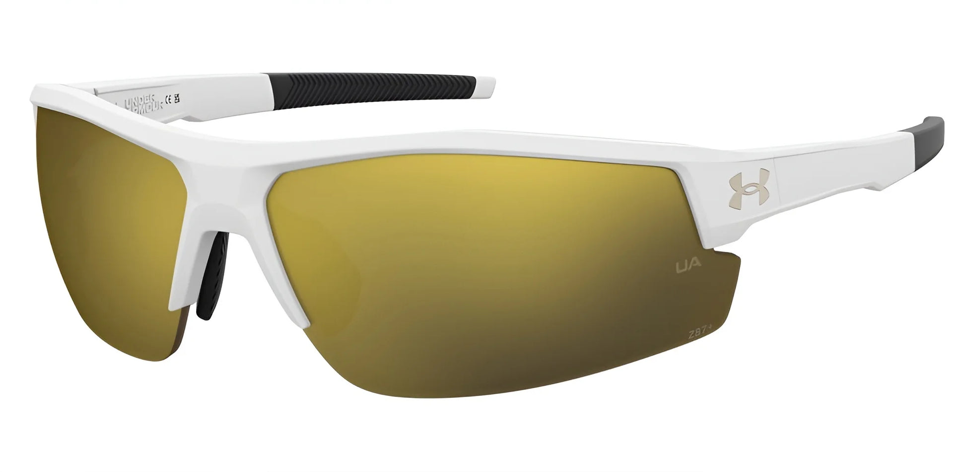 Under Armour SKILLZ Sunglasses Mt Wh Gd / Gold Mirror Oleophobic