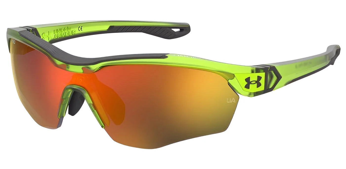 Under Armour YARD PRO JR Sunglasses Grnyllflu / Orange Multilayer Oleophobic