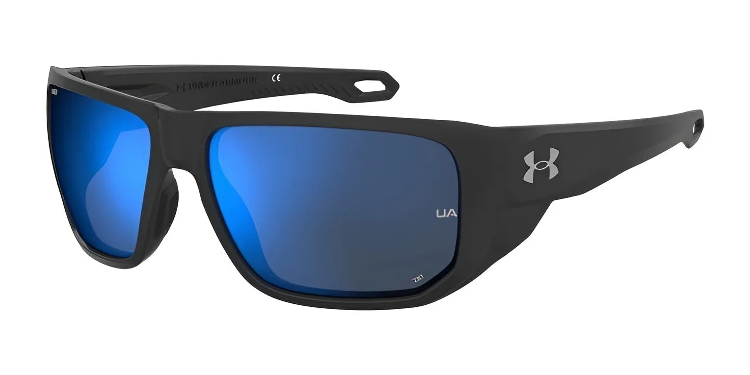 Under Armour ATTACK 2 Sunglasses Black / Grey Blue Mirror Silver Polarized O
