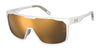 Under Armour DEFINE Sunglasses / Mt Wh Gd / Gold Mirror / Size Regular
