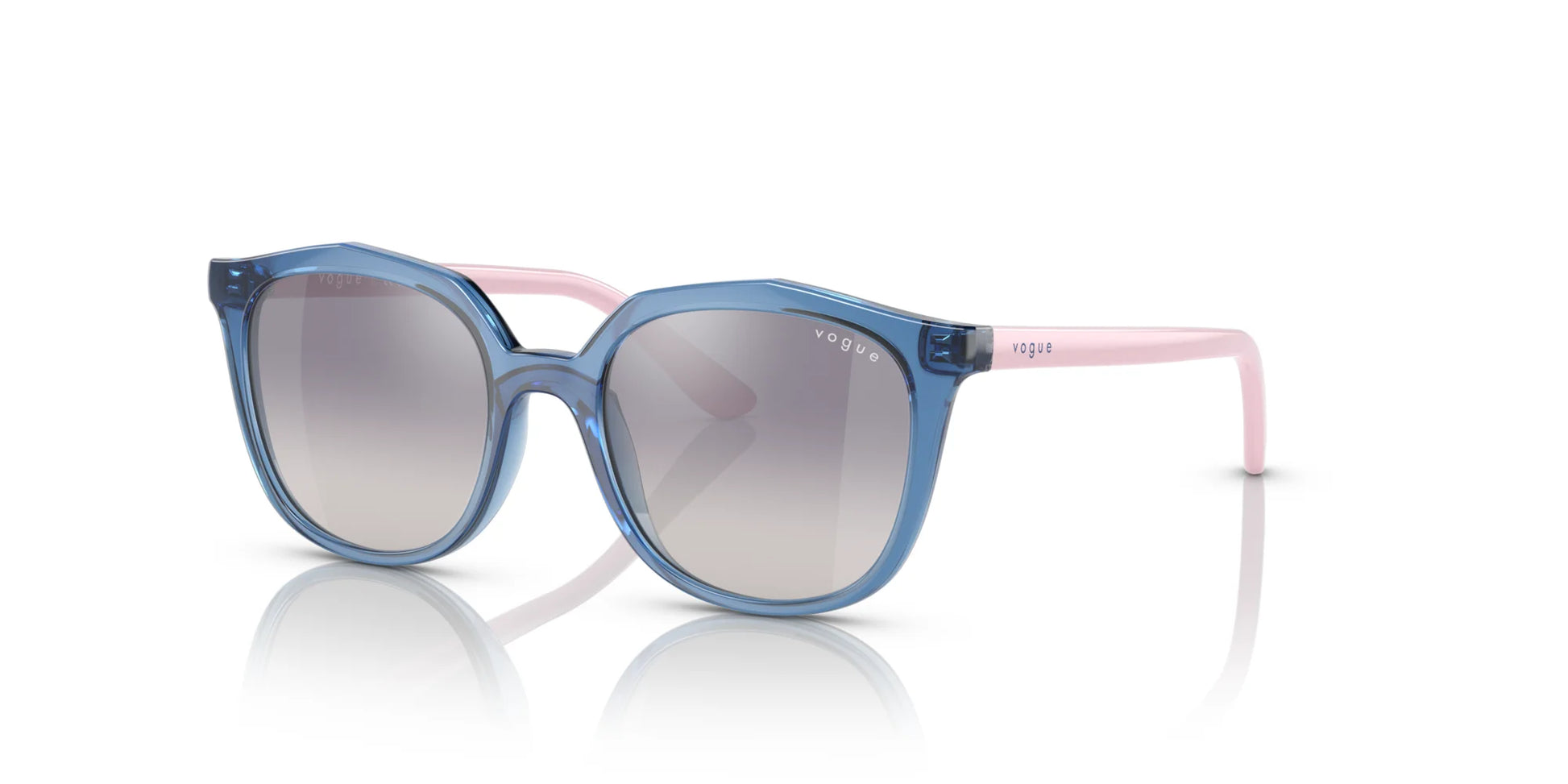Vogue VJ2016 Sunglasses Transparent Blue / Gradient Light Blue Mirror Silver