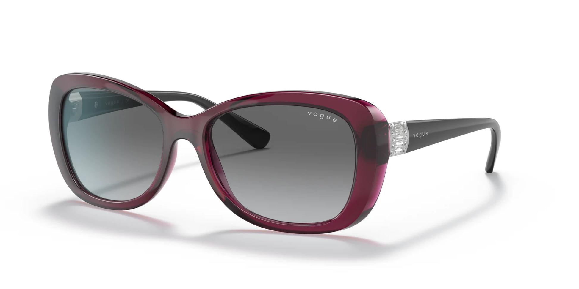 Vogue VO2943SB Sunglasses Transparent Dark Cherry / Grey Gradient