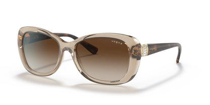 Vogue VO2943SB Sunglasses Transparent Light Brown / Brown Gradient