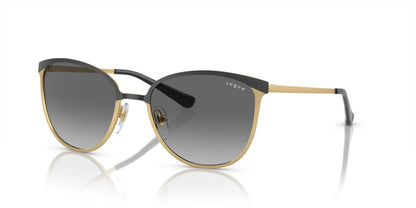 Vogue VO4002S Sunglasses Top Matte Black / Brushed Gold / Grey Gradient