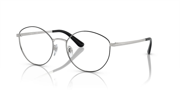 Vogue VO4025 Eyeglasses | Size 53 / Top Black / Silver