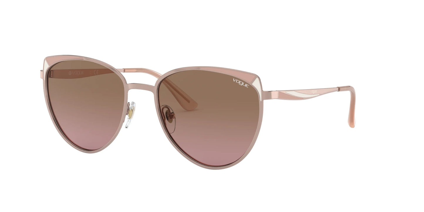 Vogue VO4151S Sunglasses Top Rose Gold / Matte Pink White / Pink Gradient Brown