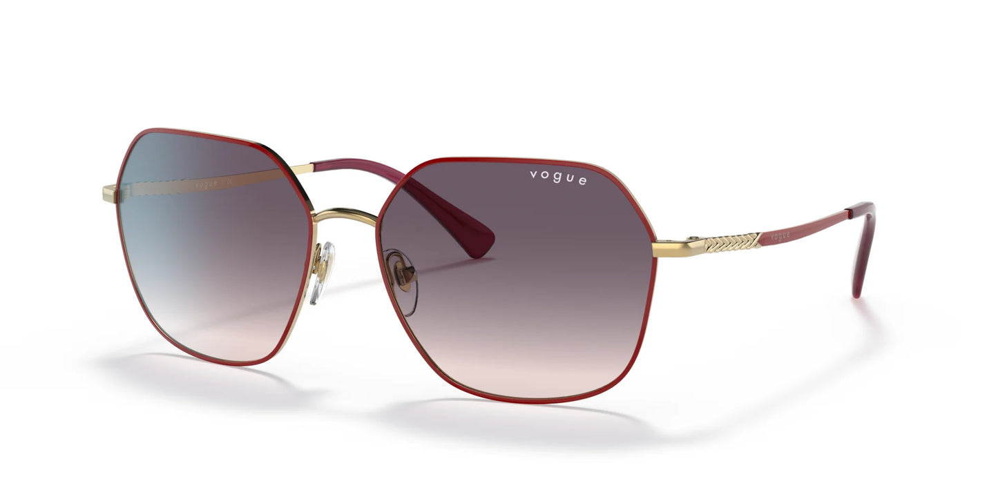 Vogue VO4198S Sunglasses Top Red / Gold / Pink Gradient Dark Grey
