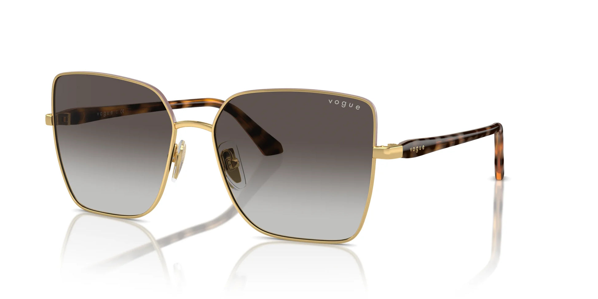 Vogue VO4199S Sunglasses Top Antique Rose / Gold / Grey Gradient Black