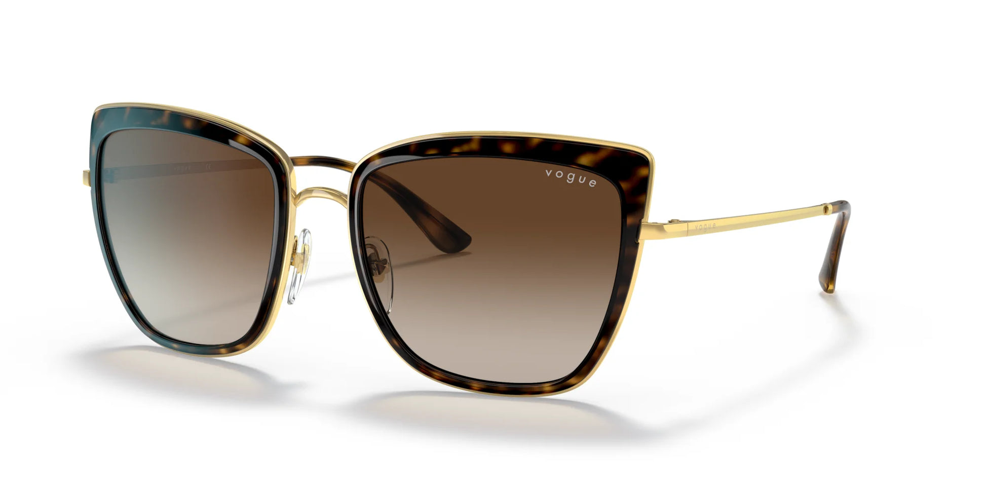 Vogue VO4223S Sunglasses Gold / Havana / Brown Gradient