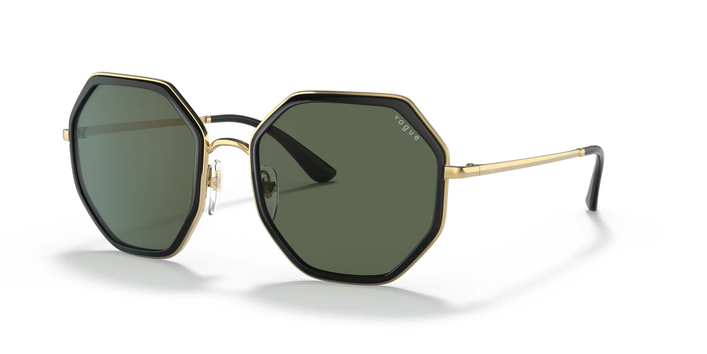 Vogue VO4224S Sunglasses Gold / Black / Dark Green