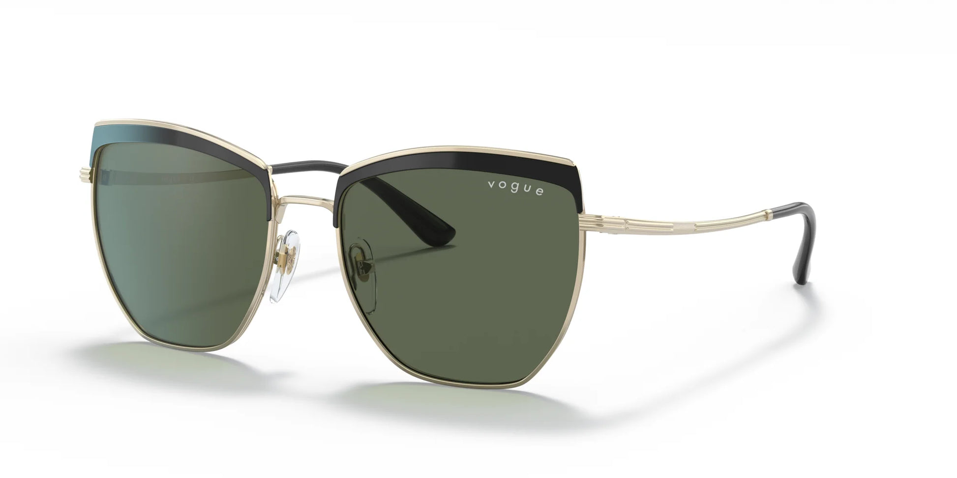 Vogue VO4234S Sunglasses Top Black / Pale Gold / Dark Green