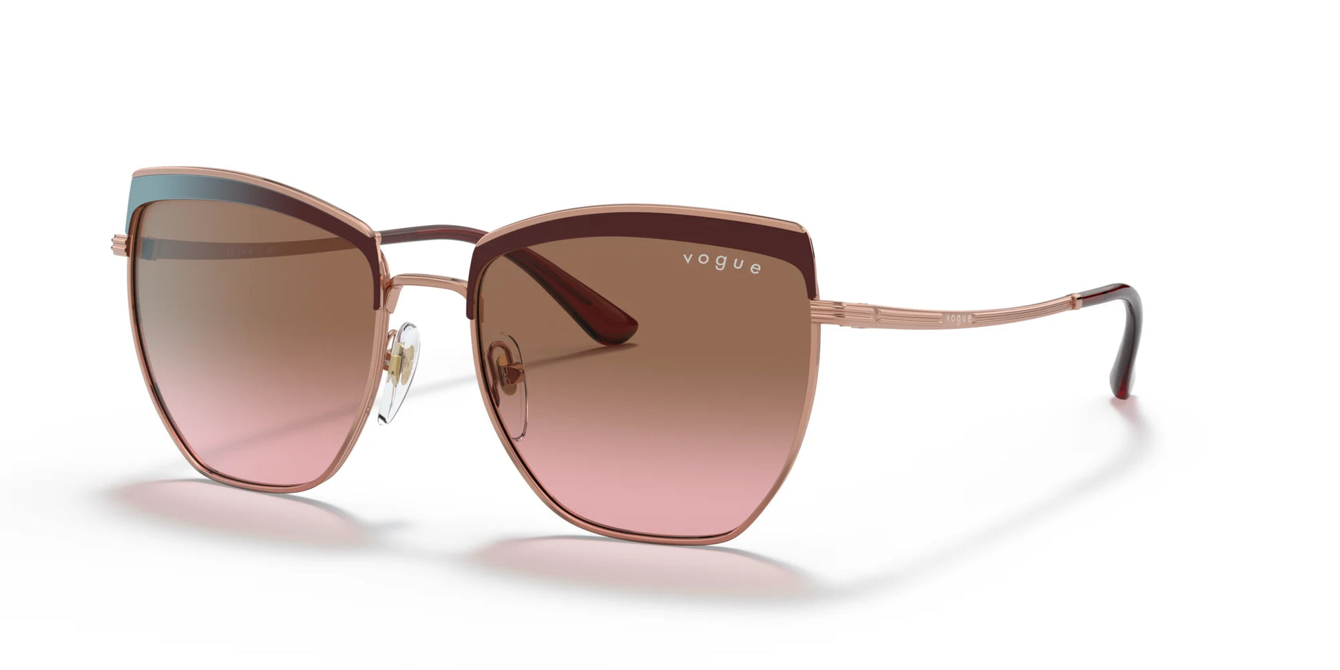 Vogue VO4234S Sunglasses Top Bordeaux / Rose Gold / Pink Gradient Brown
