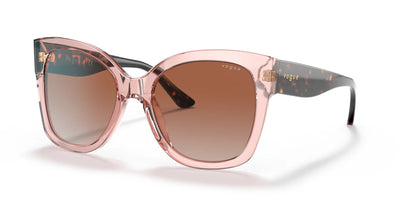 Vogue VO5338S Sunglasses Pink Transparent / Brown Gradient