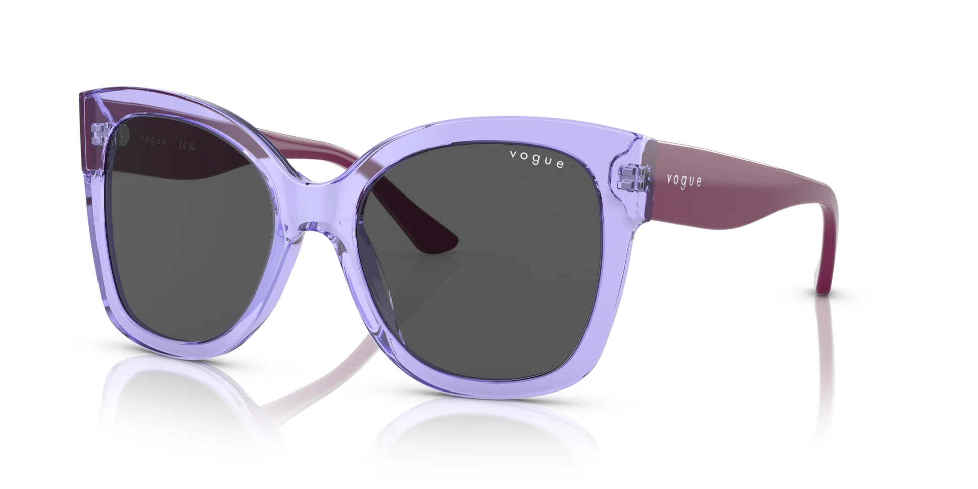 Vogue VO5338S Sunglasses Transparent Lilac / Dark Grey