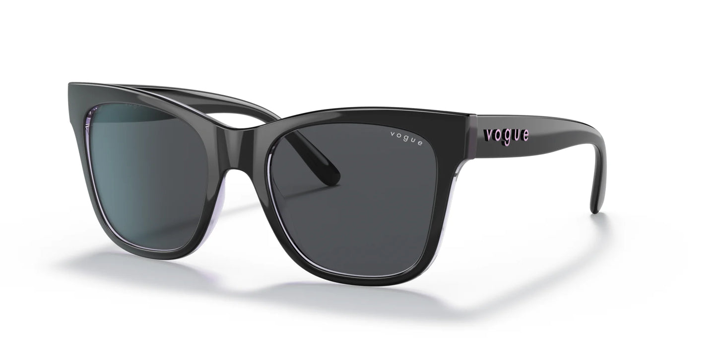 Vogue VO5428S Sunglasses Top Black / Serigraphy / Dark Grey