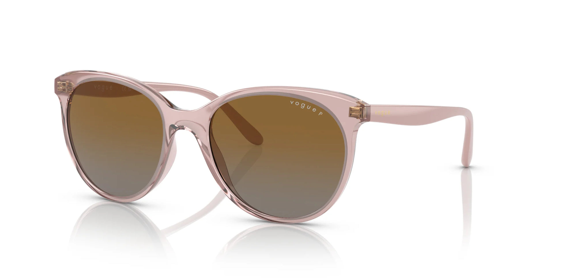 Vogue VO5453S Sunglasses Transparent Pink / Grey Gradient Brown Polar