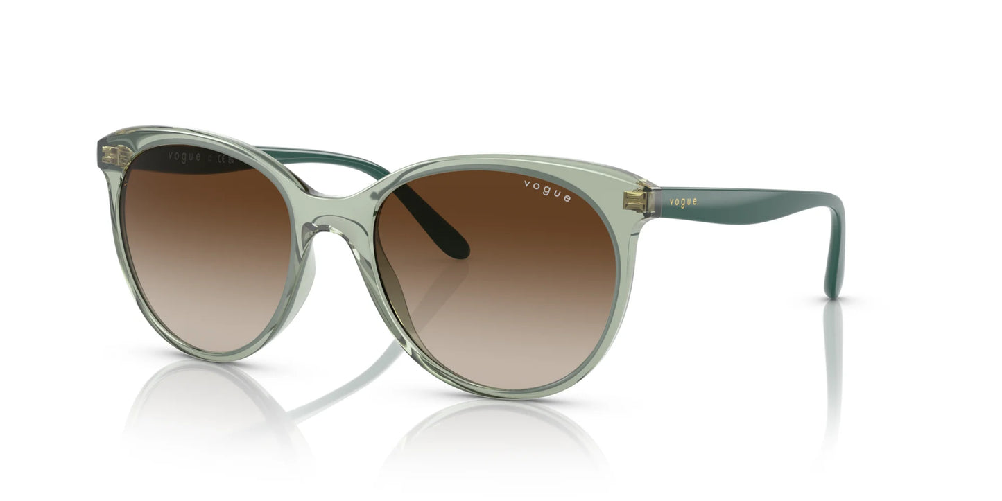 Vogue VO5453S Sunglasses Transparent Light Green / Brown Gradient