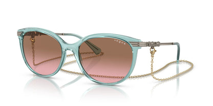 Vogue VO5460S Sunglasses Transparent Green Water / Pink Gradient Brown